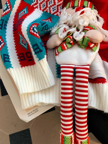 3D Santa Claus Red Round Neck Pullover Sweater HZ1024