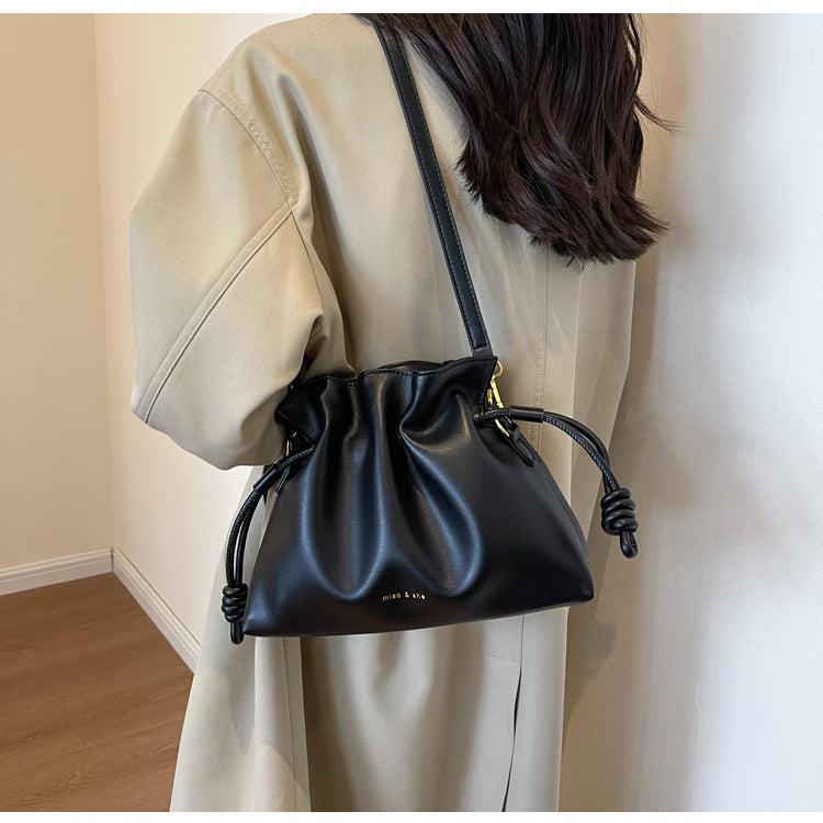 Cloud Drawstring Bucket Bag Single Shoulder Crossbody Bag HZ1024