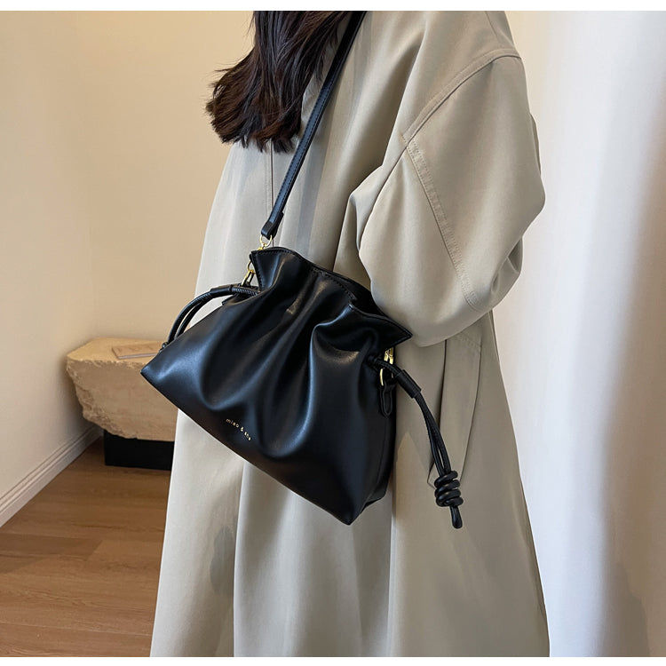 Cloud Drawstring Bucket Bag Single Shoulder Crossbody Bag HZ1024
