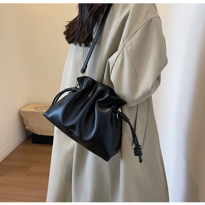 Versatile Cloud Drawstring Bucket Bag Single Shoulder Crossbody Bag ED0496