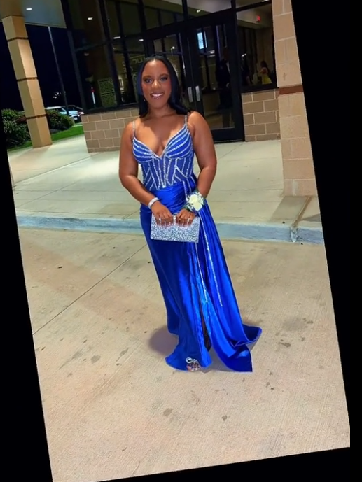 Elegant Spaghetti Strap Sheath Long Prom Dresses Satin Beaded Royal Blue Evening Dresses ED04974