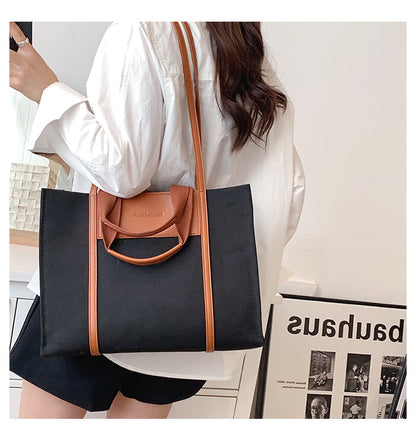 Casual commuter large capacity canvas shoulder  bag ED0503