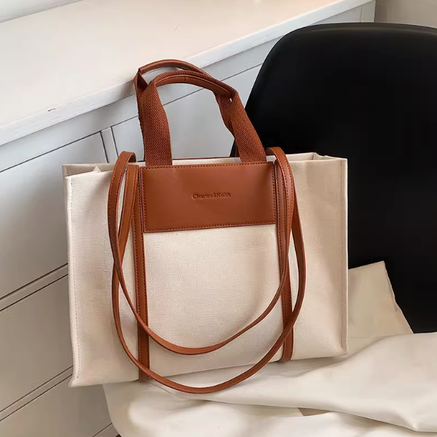 Casual commuter large capacity canvas shoulder  bag ED0503