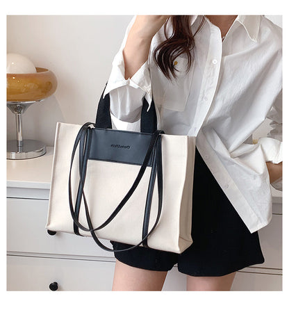 Casual commuter large capacity canvas shoulder  bag ED0503