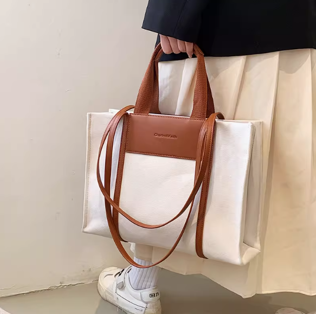 Casual commuter large capacity canvas shoulder  bag ED0503