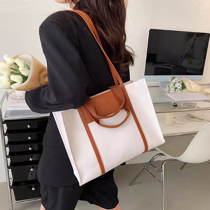 Casual commuter large capacity canvas shoulder  bag ED0503