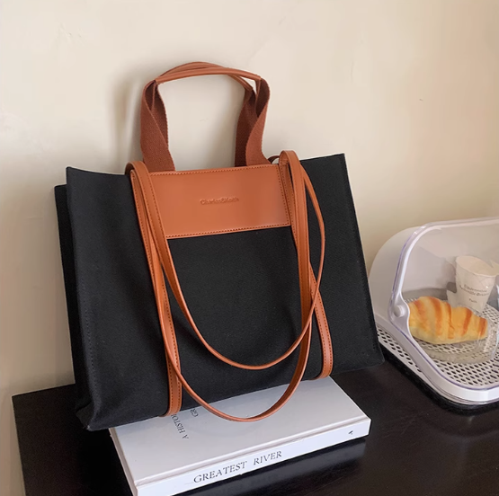 Casual commuter large capacity canvas shoulder  bag ED0503