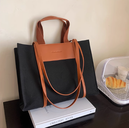 Casual commuter large capacity canvas shoulder  bag ED0503