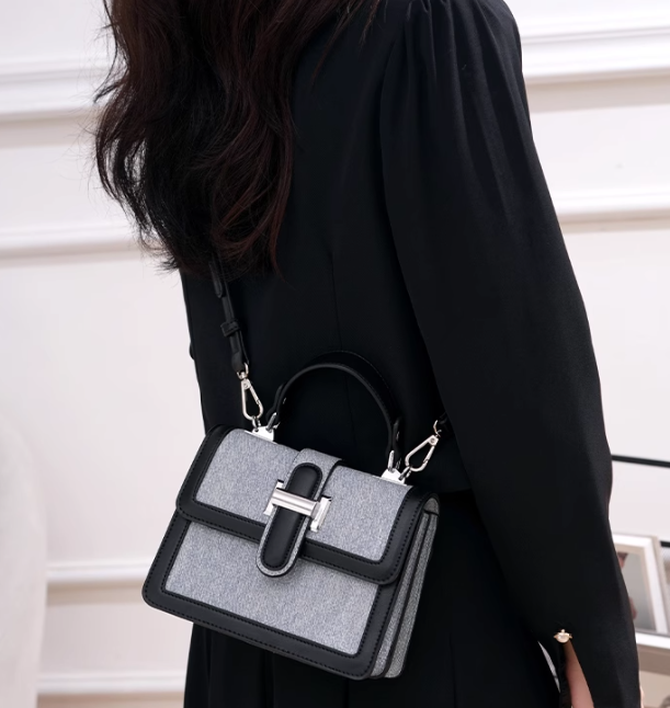 contrast color small square bag single shoulder handbag crossbody bag HZ1024