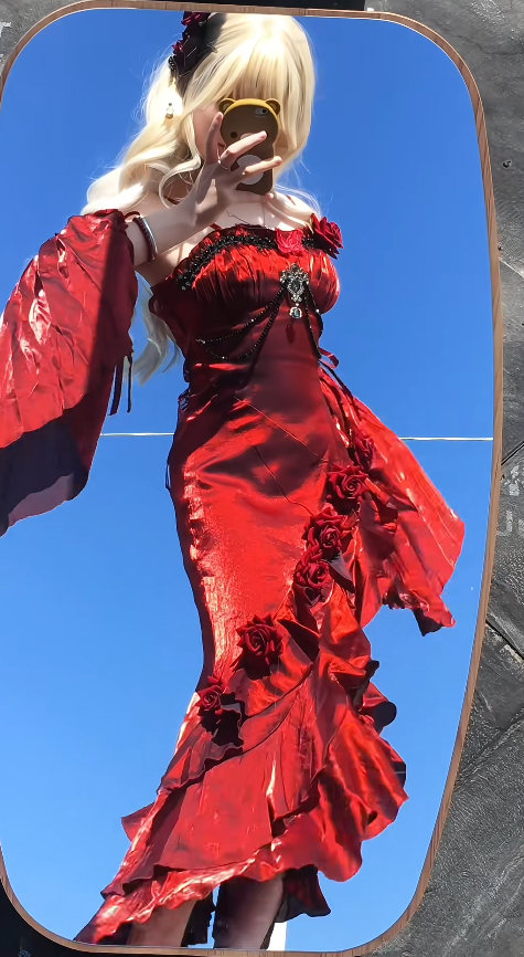 Fairy Spaghetti Strap Sheath Burgundy Long Prom Dresses Burgundy Birthday Dresses Christmas Dresses ED05064