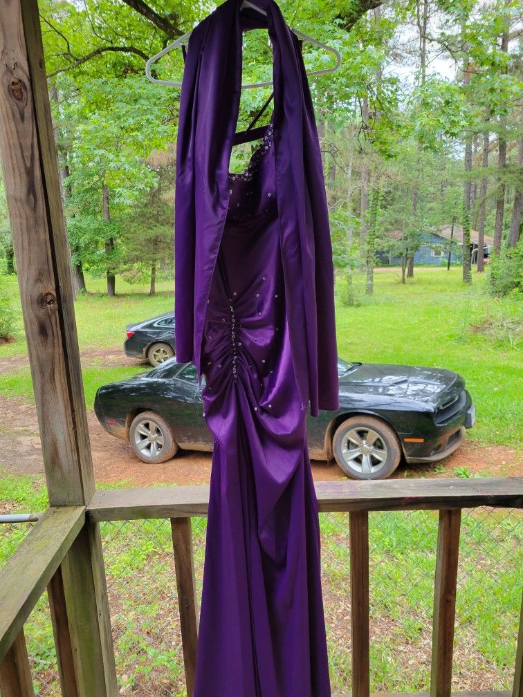 Sexy One-shoulder Sheath Long Prom Dressesï¼_atin Beaded Dark Purple Evening Dresses ED05328