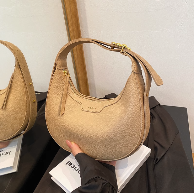 all-match solid color shoulder crossbody bag dumpling bag HZ1024