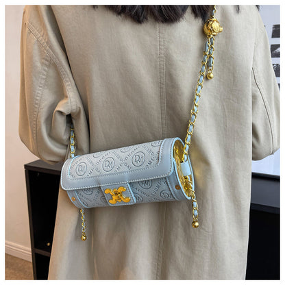 Contrast color chain crossbody bag shoulder bucket bag ED0564