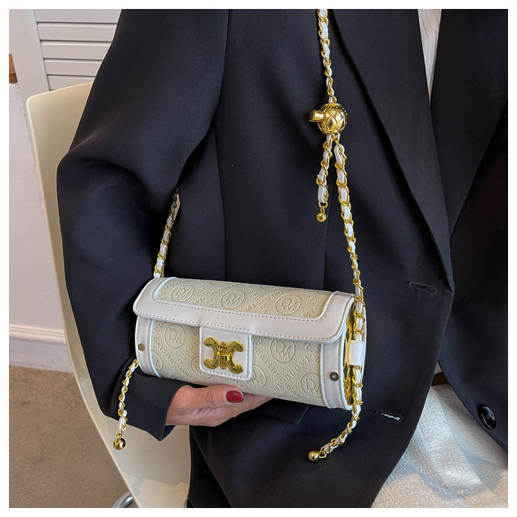 Contrast color chain crossbody bag shoulder bucket bag ED0564