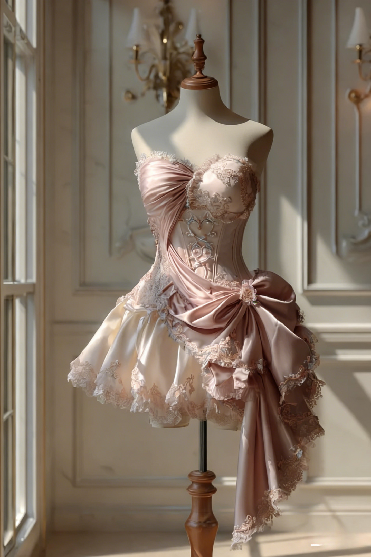 Gorgeous A-Line Blue Short Prom Dresses Satin Lace Sweetheart Birthday Dresses Sleeveless Evening Dresses ED06027