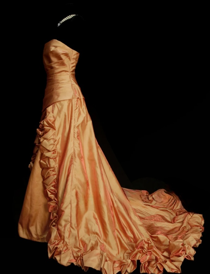 Gorgeous Sheath Orange Long Prom Dress Satin Strapless Evening Dress Sleeveless Birthday Dress  ED06386