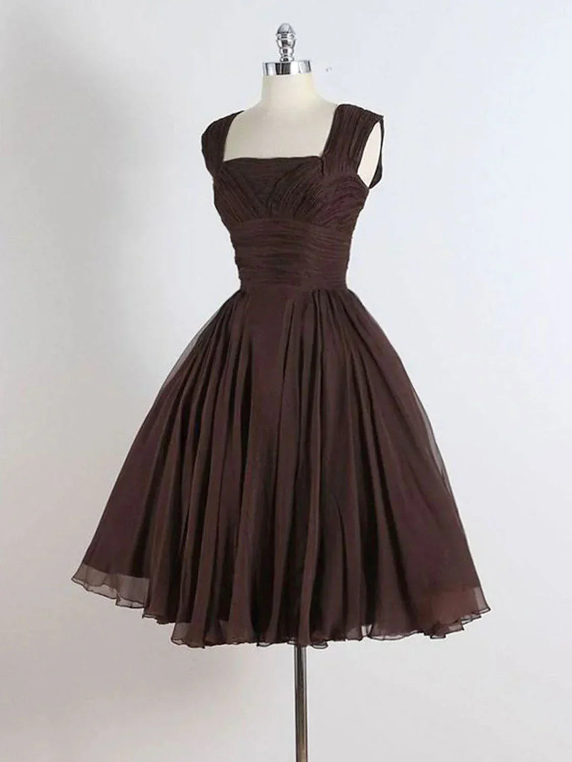 A-Line Short Prom Dresses, Brown Short Homecoming Dress HZ1024