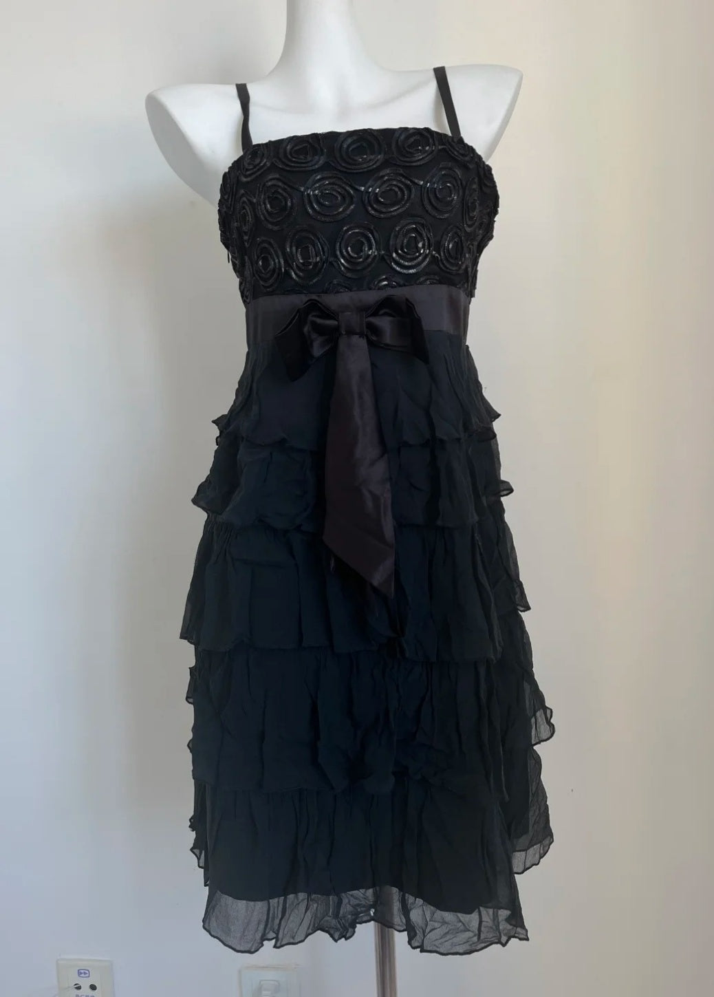 Vintage Black Short Prom Dress Chiffon Spaghetti Straps Sheath Evening Dress Sleeveless Party Dress ED06630