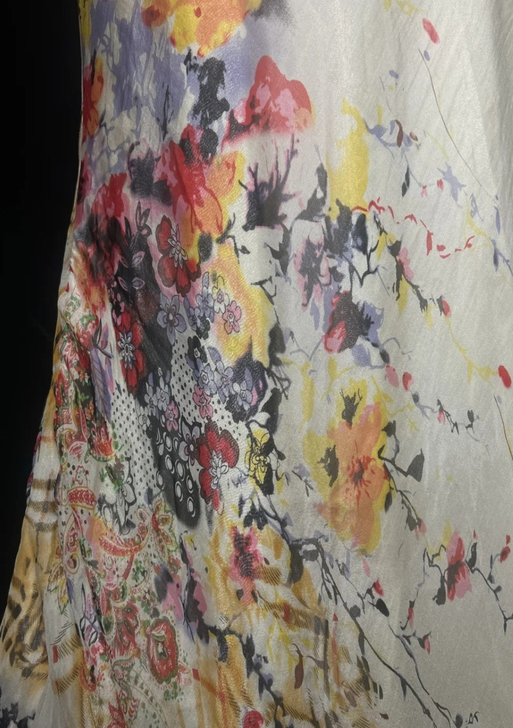 Chic V-neck Floral Long Prom Dress Satin Sheath Evening Dress Sleeveless Birthday Dress ED06699