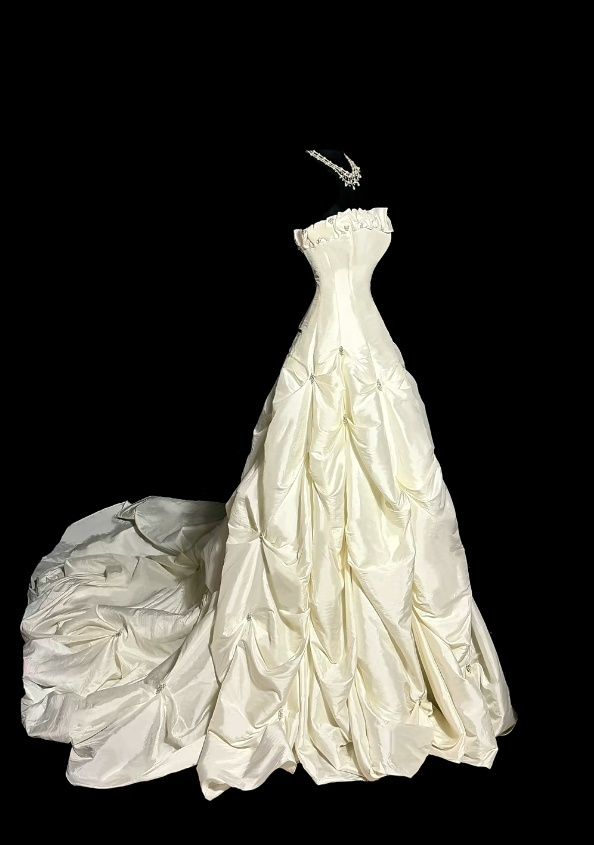 Gorgeous Strapless Prom Dress Satin Sleeveless Evening Dress A-Line Party Dress ED06825
