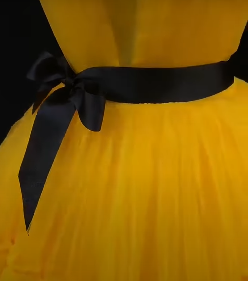 Tulle High Low Prom Dress, Yellow Formal Evening Dress HZ1024