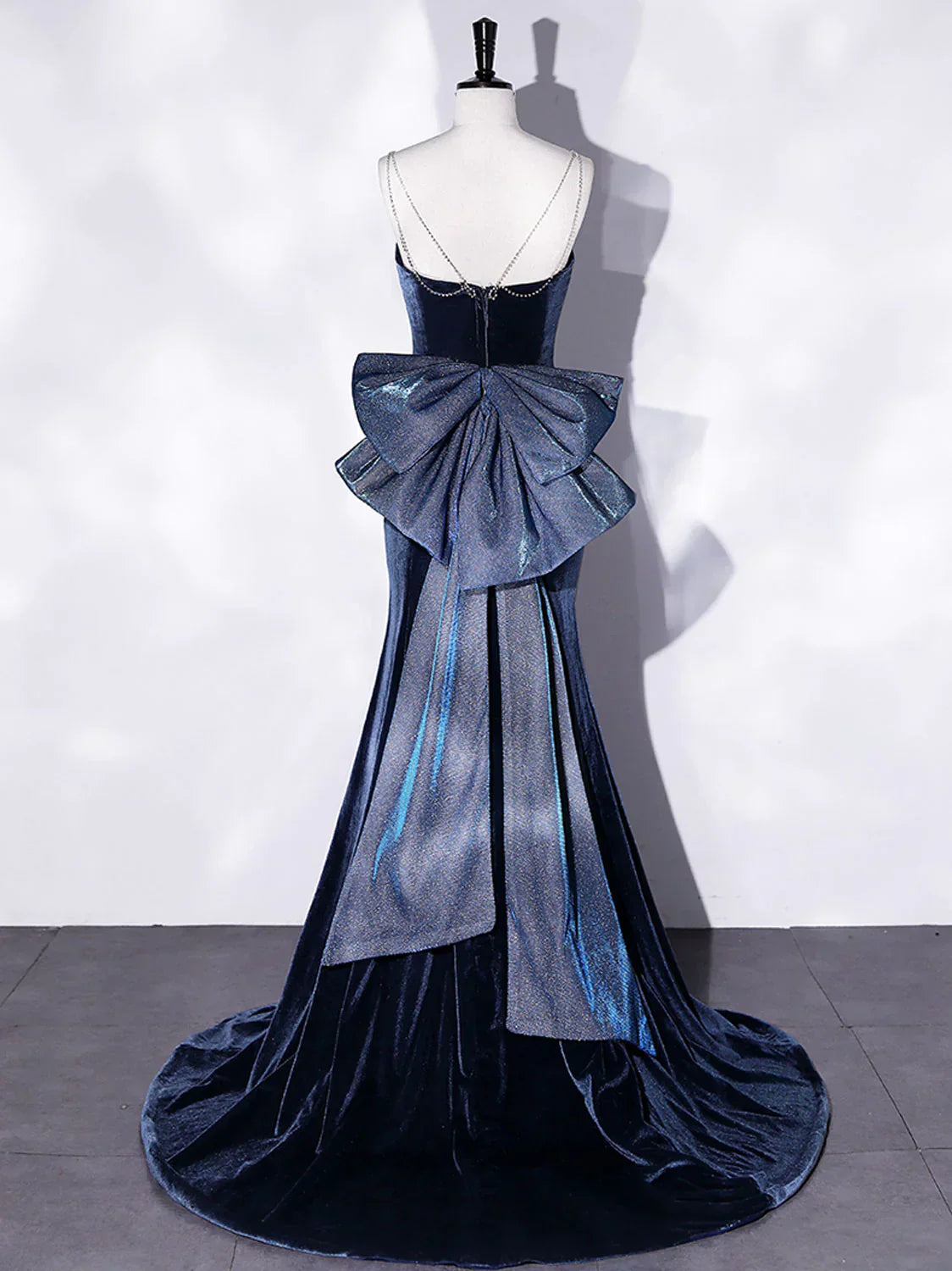 Mermaid Velvet Long Prom Dresses, Velvet Formal Evening Dresses HZ1024