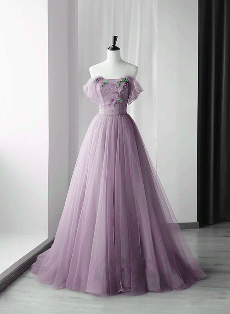 Green Tulle Long Prom Dresses, Green Formal Evening Dresses HZ1024