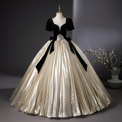Champagne Long Prom Dress, Champagne Sweet 16 Dress HZ1024