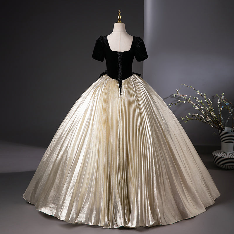 Champagne Long Prom Dress, Champagne Sweet 16 Dress HZ1024