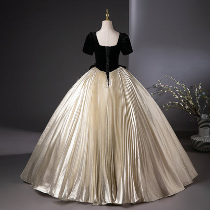 Champagne Long Prom Dress, Champagne Sweet 16 Dress HZ1024
