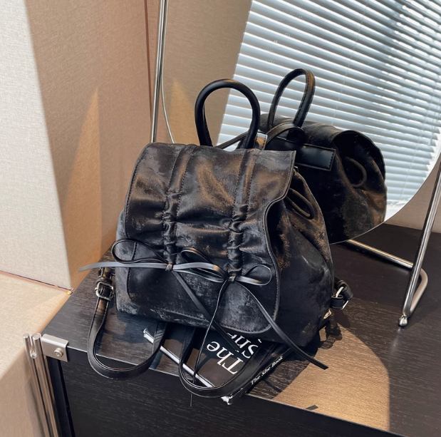 Ballet style bow preppy backpack ED0781