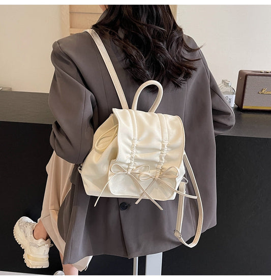 Ballet style bow preppy backpack ED0781