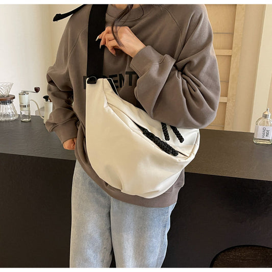 Casual versatile nylon cloth crescent bag ED0783