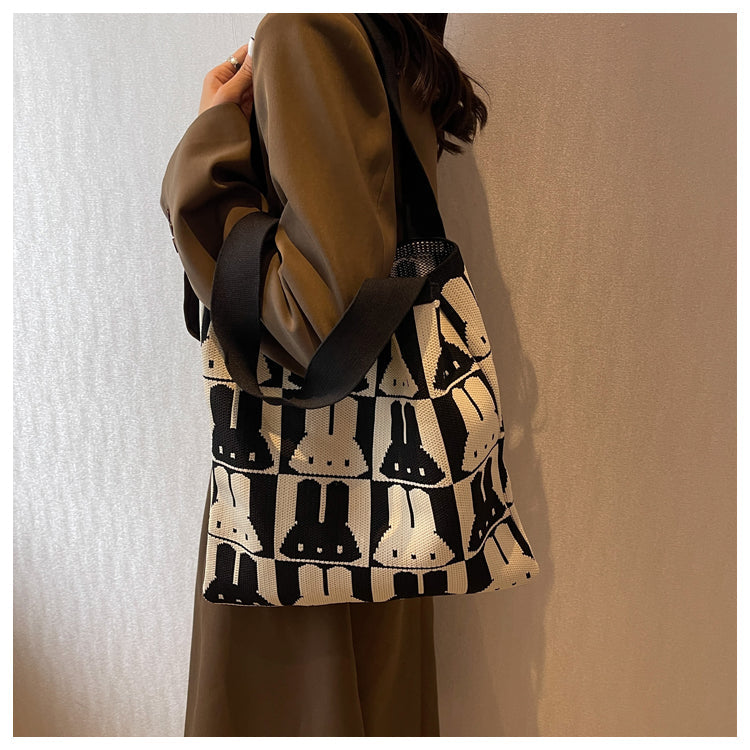 capacity woolen knitted handbag HZ1024