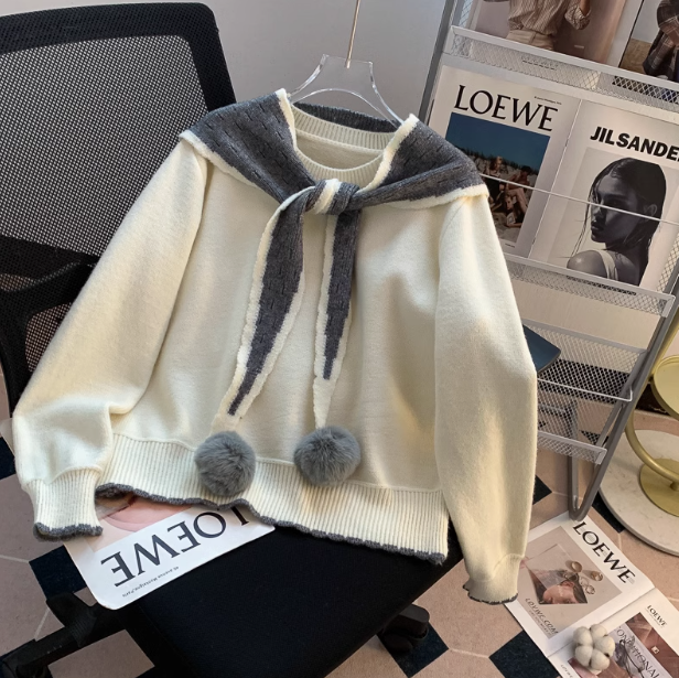 Christmas atmosphere shawl knitted sweater HZ1024