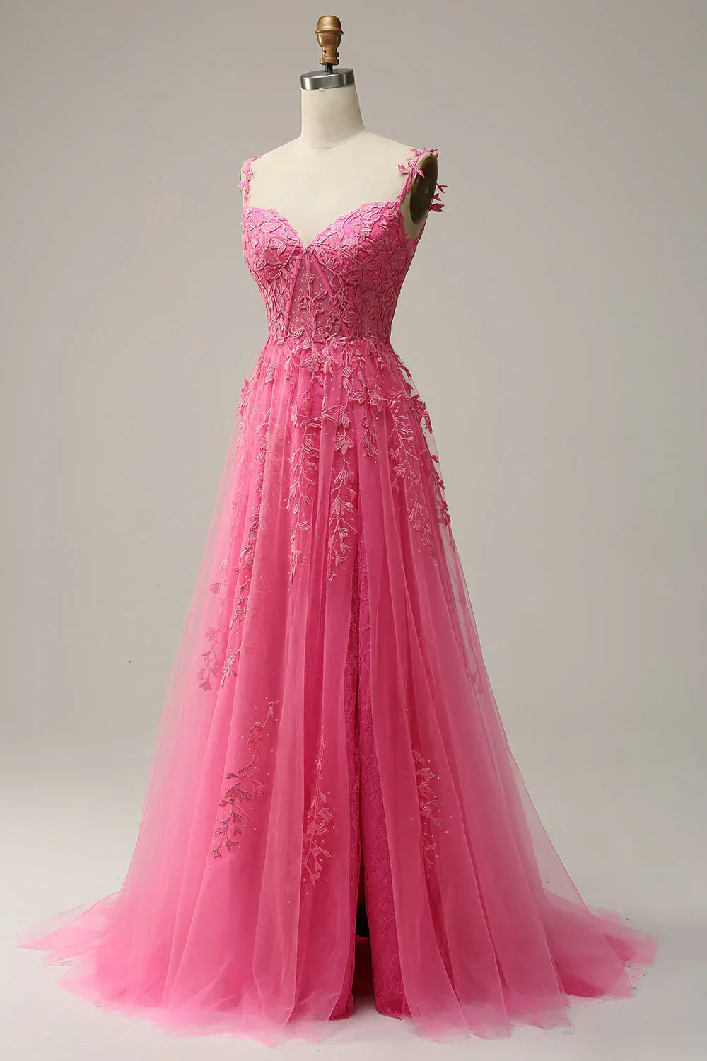 Elegant Sweetheart Neck Tulle Lace Dark Blue Long Prom Dress, Dark Blue Long Evening Dress HZ1024