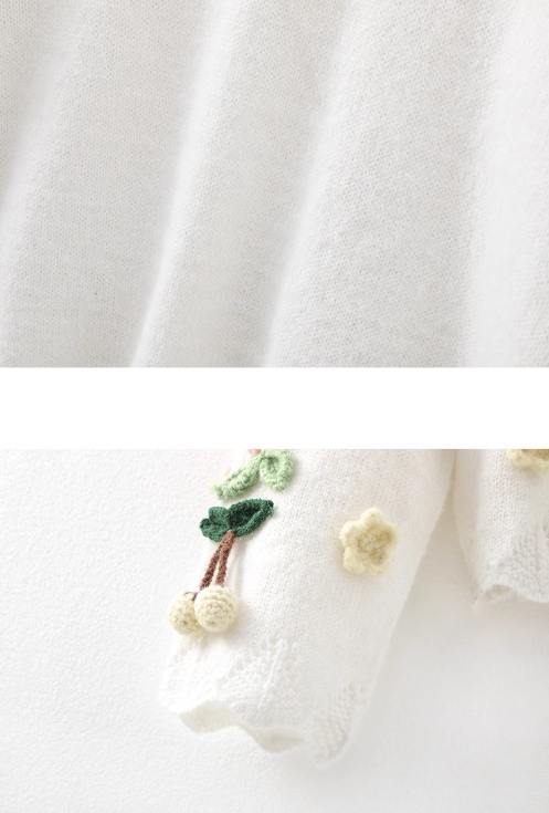 3D Flower Long Sleeve Cardigan Sweater HZ1024