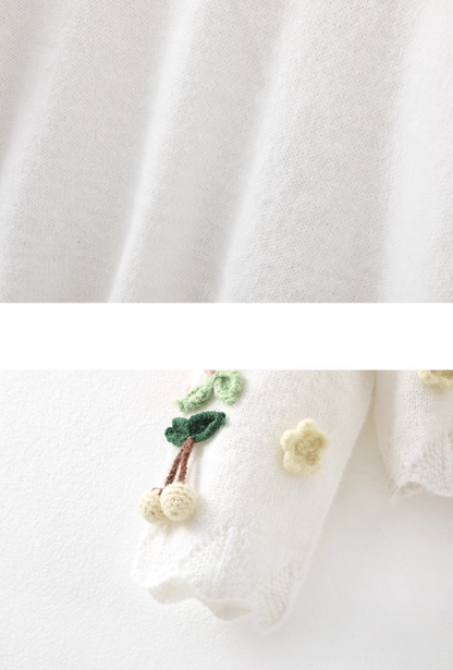 3D Flower Long Sleeve Cardigan Sweater HZ1024