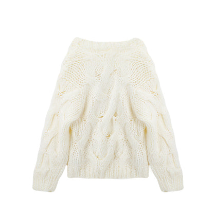 style bear thick needle twist long sleeve sweater HZ1024
