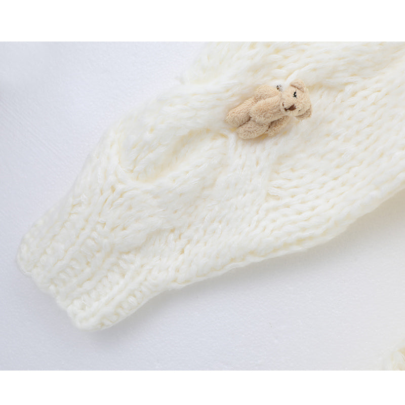 style bear thick needle twist long sleeve sweater HZ1024