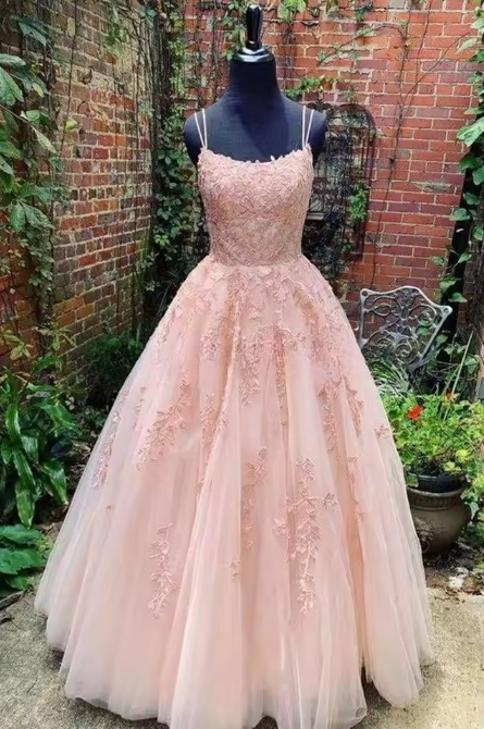 tulle lace long prom dress lace tulle evening dress HZ1024