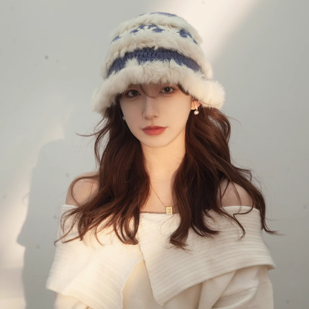 Crochet Plush Wool Hat HZ1024
