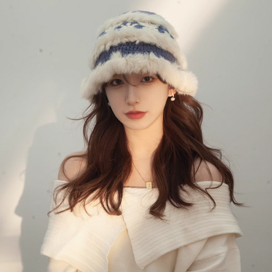 Crochet Plush Wool Hat HZ1024