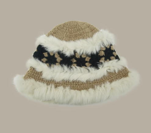 Crochet Plush Wool Hat HZ1024