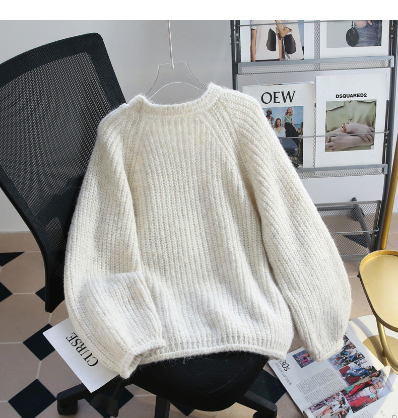 diamond-studded 3D flower pullover sweater HZ1024