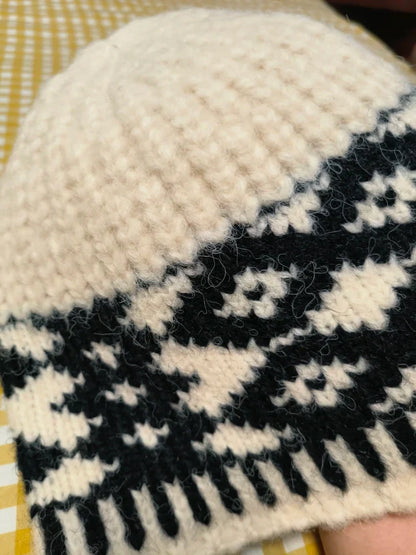 diamond plaid warm wool hat HZ1024