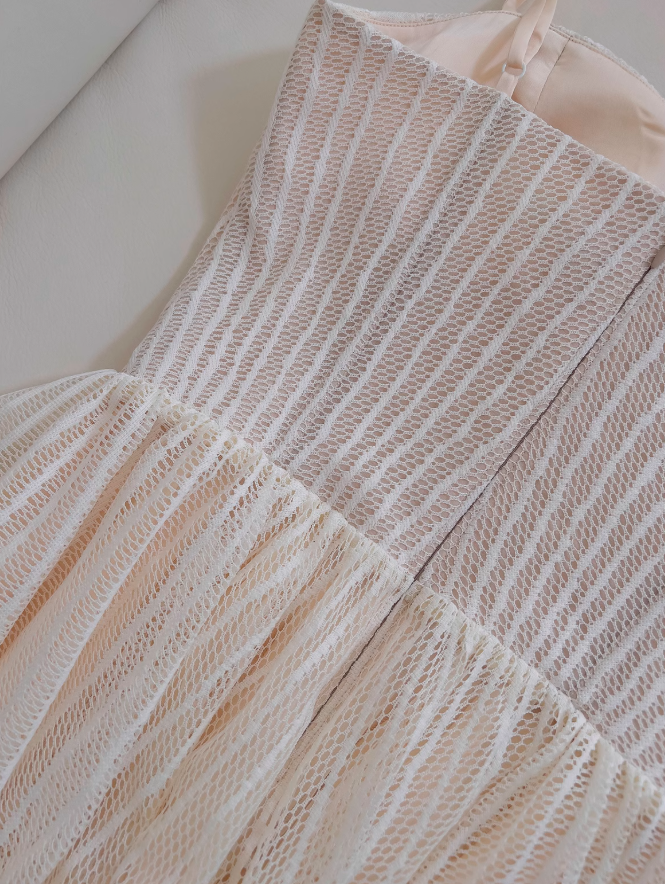 A-line Tulle Short Formal Dress, Apricot Homecoming Dress HZ1024