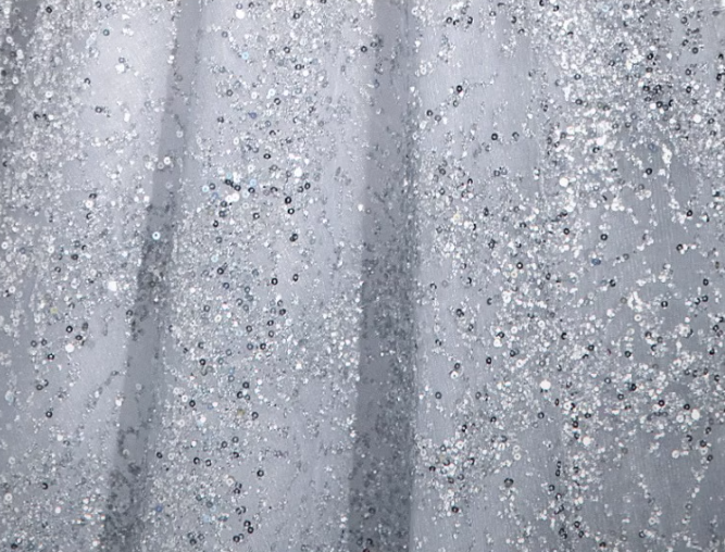 V-neck mesh sequin long prom dress, evening dress HZ1024