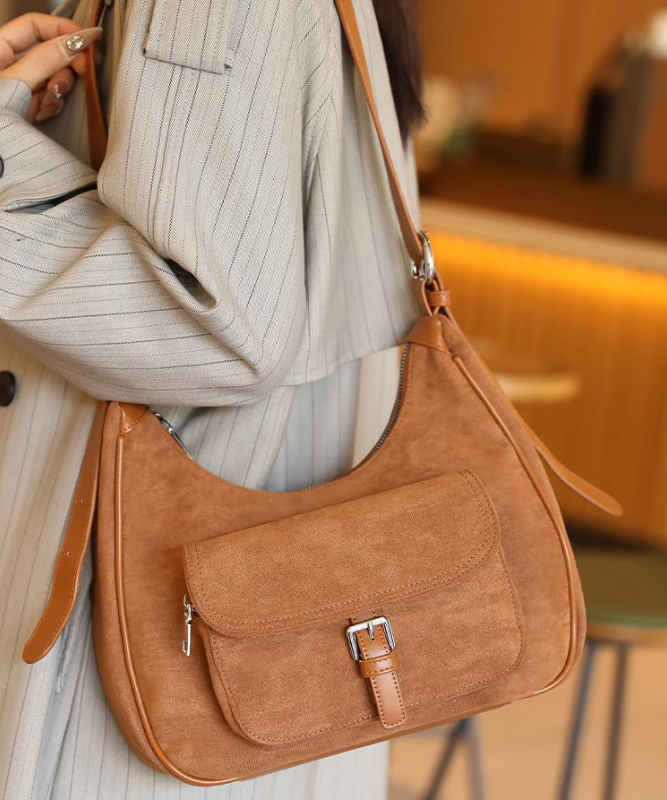 Suede handbag large capacity shoulder crossbody bag ED0982