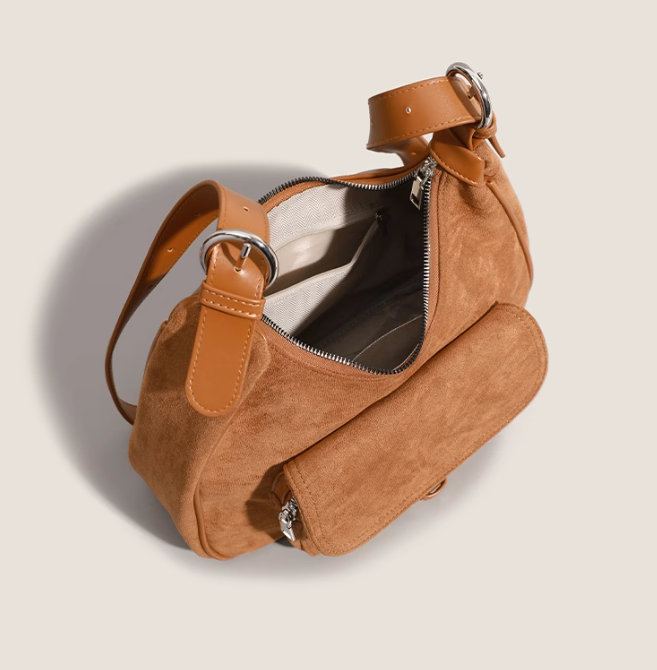 Suede handbag large capacity shoulder crossbody bag ED0982